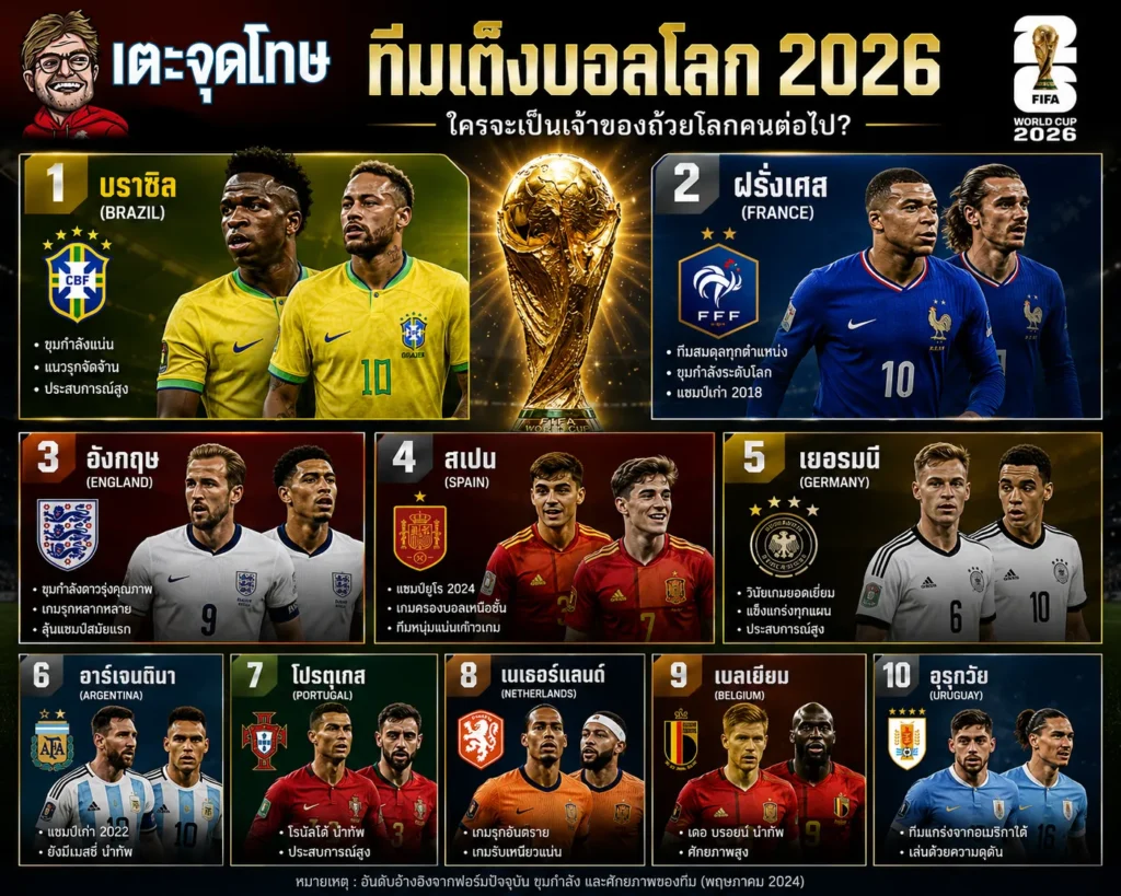 ทีมเต็งบอลโลก 2026
