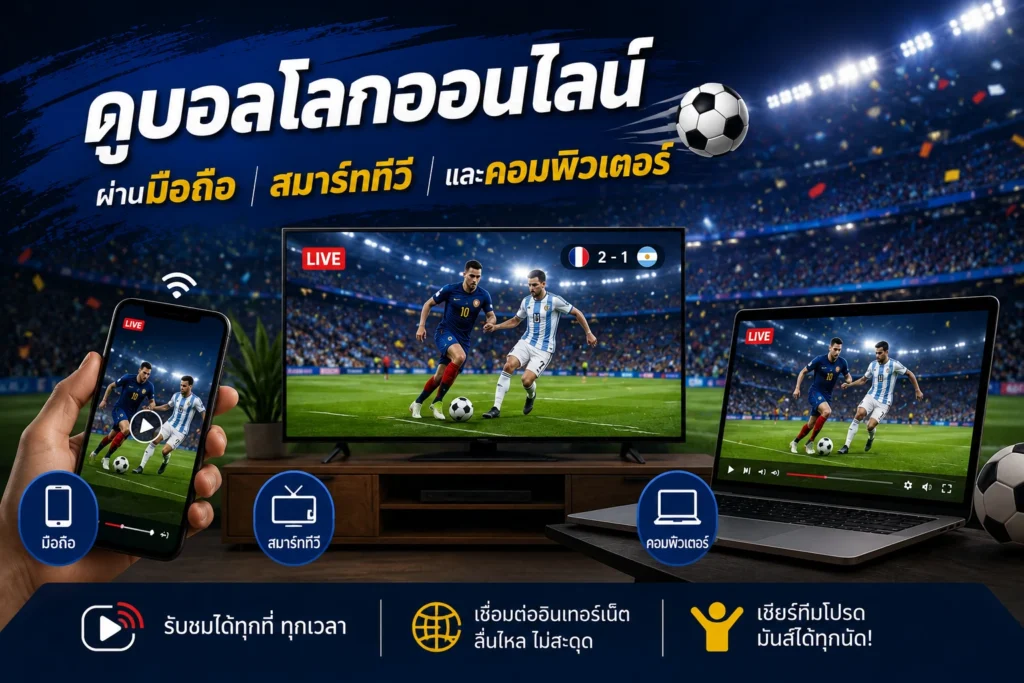 ดูบอลโลกออนไลน์ผ่านมือถือ