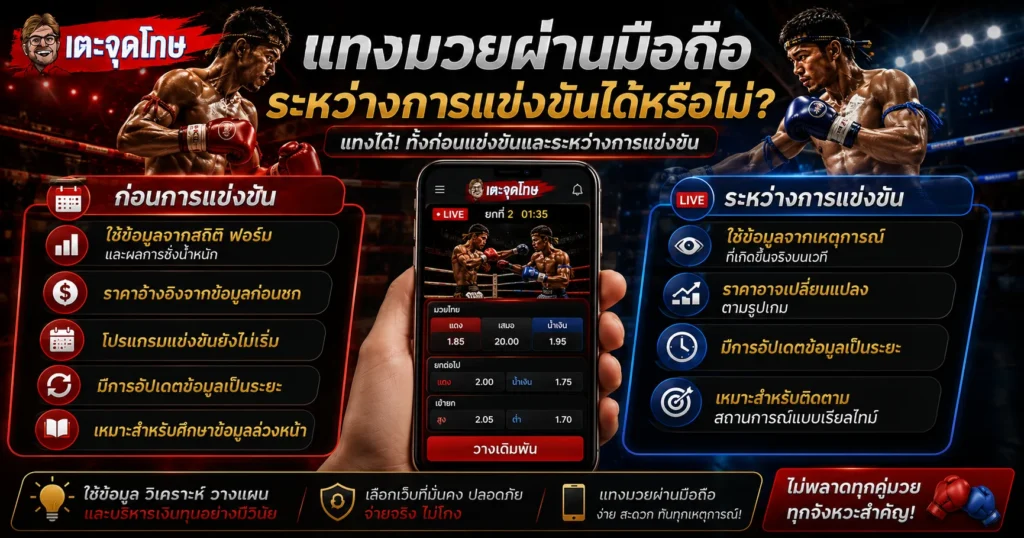 แทงมวยผ่านมือถือ-ระหว่างการแข่งขัน