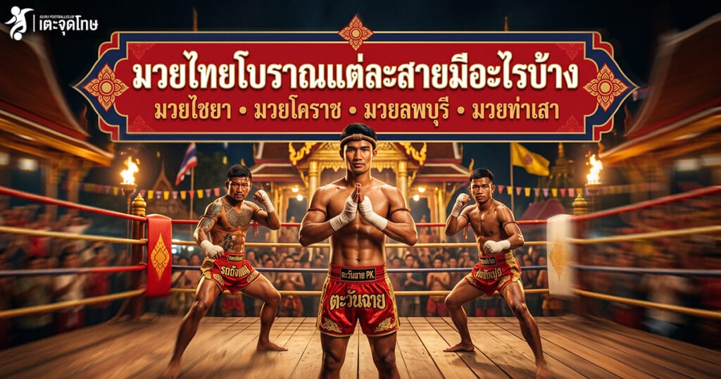 มวยไทยโบราณ แต่ละสายมีอะไรบ้าง