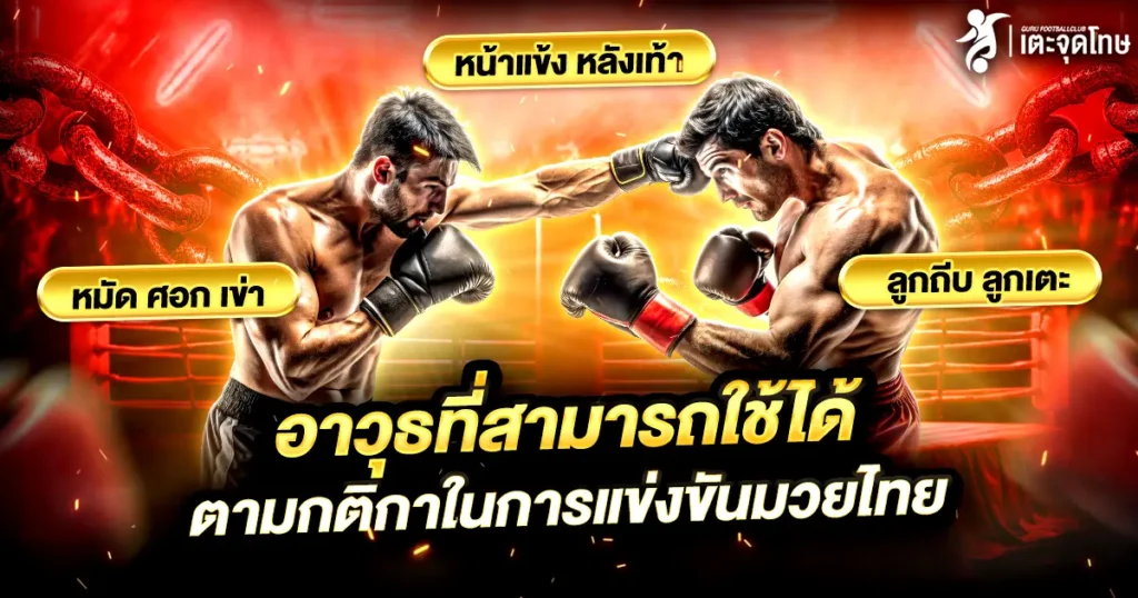 กติกามวยไทย อุวุธิที่ใช้ได้
