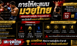 การให้คะแนนมวยไทย หลักเกณฑ์การตัดสิน คะแนนแต่ละยก และปัจจัยที่กรรมการใช้พิจารณา