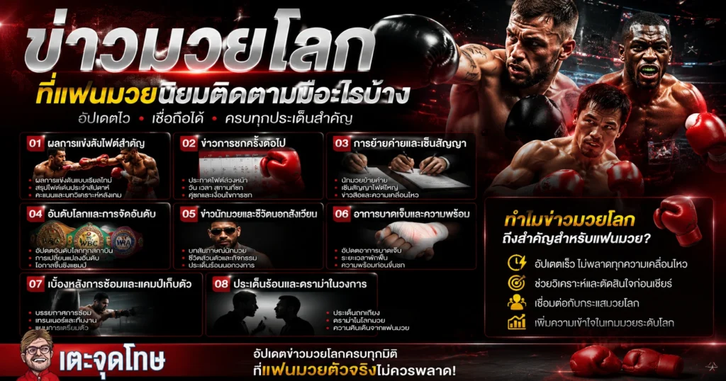 ข่าวมวยโลกที่แฟนมวยนิยมติดตาม