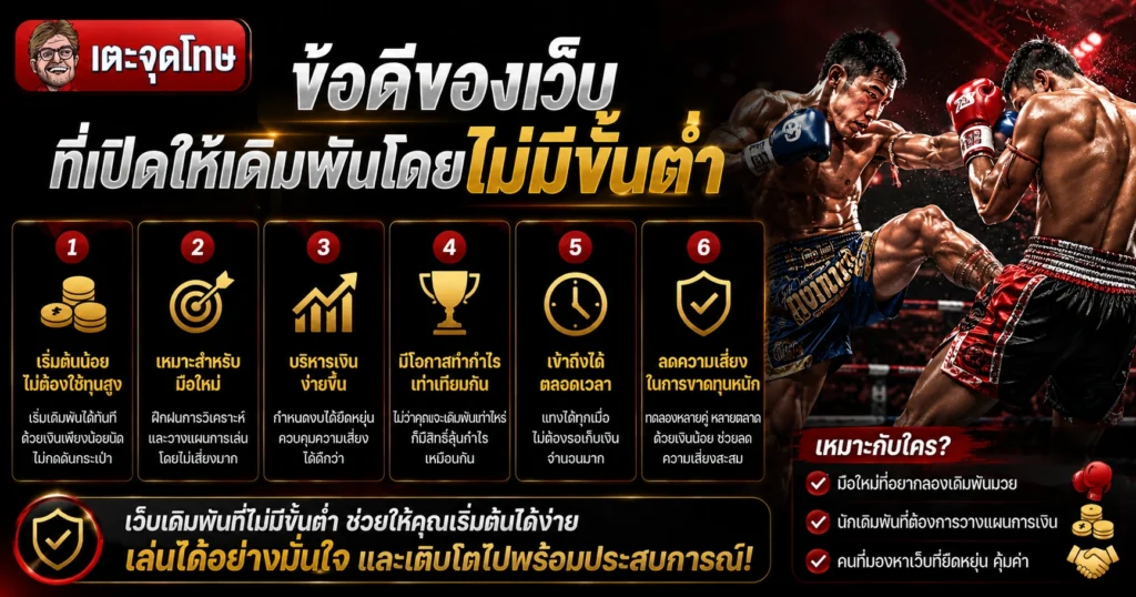 ข้อดีของเว็บที่เปิดให้เดิมพันโดยไม่มีขั้นต่ำ
