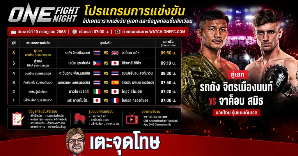 โปรแกรม ONE Fight Night
