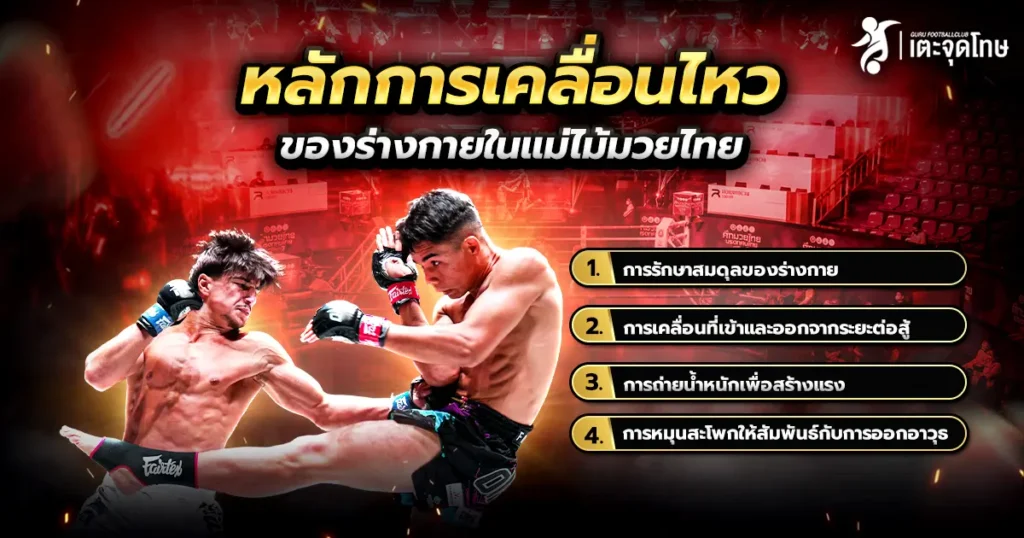 หลักกสนเคลื่อนไหว ศิลปะแม่ไม้มวยไทย